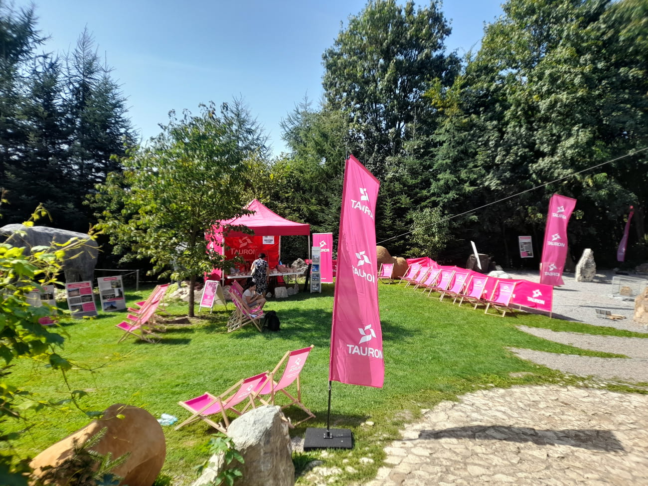 Stoisko geologiczne Kopalni Wapienia „Czatkowice” wraz ze strefą relaksu dla uczestników Festiwalu